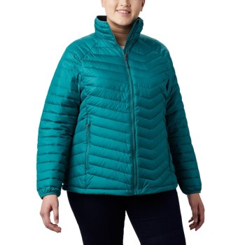 Dámské Bundy Columbia Powder Lite Plus Size Světle Zelene GSAVDE519